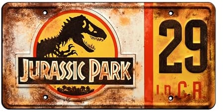 Jurassic Trilogy | #29 | Metal Stamped License Plate