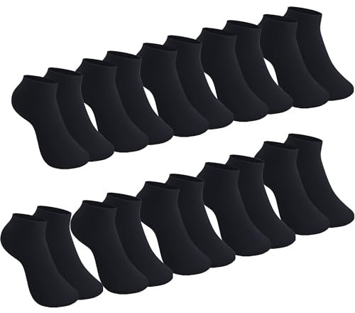 L&K-II Lot de 20 chaussettes basses Socquettes femme multicolore bambou 2102+2103 35-38