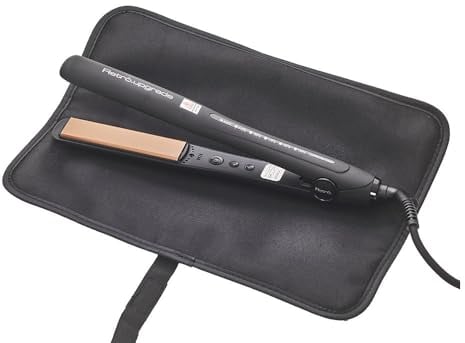 Retro Upgrade Plancha de pelo Small Keratin Power 252CKA profesional, color negro
