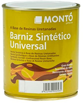 Barniz Sintético al Disolvente Brillante, Satinado o Mate de Uso Universal, Excelente Dureza y Rápido Secado. Barniz Sintético Satinado (125ml, Incoloro 900 Satinado)