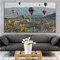 Yinaa Decor Gedruckt auf Leinwand Istanbul Türkei Heißluftballon HD Gemälde Poster für Zimmer Wohnkultur Wandkunst Bilder 70x120cm Rahmenlos