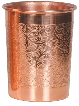 OSNICA 4 vasos de agua de cobre para curar productos ayurvédicos Moscow Mule, tazas de cobre, capacidad de 350 ml (estilo 06)