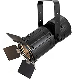 EUROLITE LED PFR-50 WW Fresnel Spot | Kompakter Scheinwerfer mit 20-W-COB-LED, manuellem Zoom, Farbwiedergabe (CRI) >95