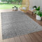 Paco Home Outdoor Teppich Wetterfest Wohnzimmer Balkon Küche Orientalisch Ornament Skandinavisch Geometrisches Muster 3D Effekt Modern, Grösse:160 cm Rund, Farbe:Anthrazit