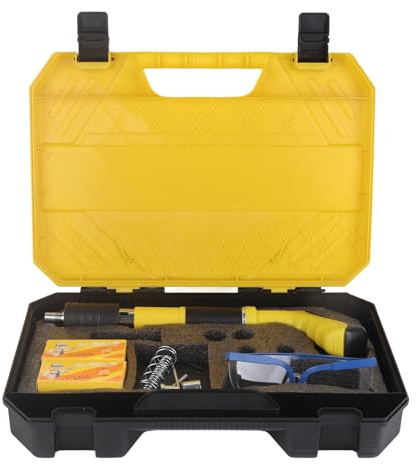 YWBL-WH Manual Steel Nails Gun Rivet Tool for Cement Wall Concrete Wall Anchor Wire Slotting Fastening Device with Storage Box