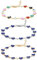Yolev 3 Stück Evil Eye Armband Damen Herren Mädchen Auge der Türkei 18 Karat Vergoldetes Edelstahlarmband Schutz Fußkettchen Auge Schmuck Geschenke Damen Mädchen