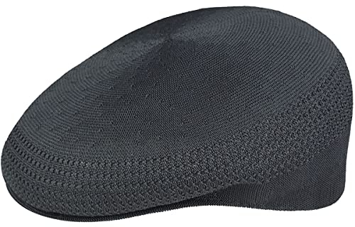 Kangol Tropic Ventair Flatcap 504 Schiebermütze Schirmmütze Herrencap Sommercap Damencap Pepe Damen/Herren - mit Schirm Frühling-Sommer - XL (60-61 cm) dunkelgrau