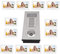Videocitofono 7 Schermo LCD a Colori 100-240V Lettore di Schede ID Citofono da Appartamento 12 Schermi per la Casa (Spina UE)