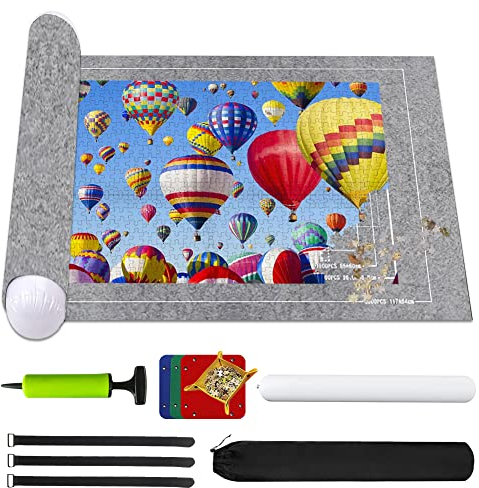 Puzzlematte Puzzlerolle Puzzle 3000 Teilen, auch für Puzzle 2000pcs 1500pcs 1000pcs Jigsaw Sparer Puzzleunterlage zur Aufbewahrung von Puzzles (Grau)