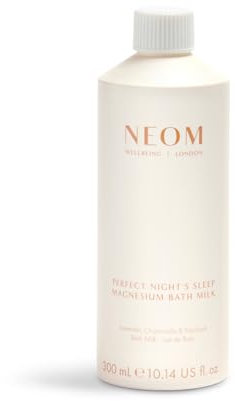 NEOM Perfect Night's Sleep Magnesium Bath Milk, 300ml I 100% Natural Lavender, Chamomile and Patchouli I Relieve Sore, Tired Muscles I Milky Texture I Relaxing and Nourishing