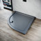 ELEGANT Grey Quadrant Stone Shower Tray for Shower Enclosure Cubicle + Waste Trap 900 x 900 x 40 mm