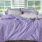 LERUUM Housse De Couette 220x240 Coton Adulte Violet Pourpre Gris 2 Personnes à Pois Réversible Eté Parure De Lit et Oreillers (220x240+ 2(65x65cm)