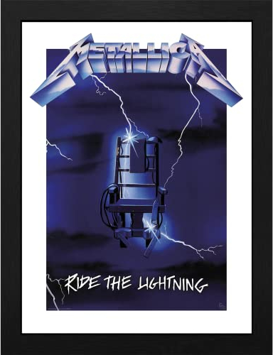 GB eye Metallica Ride the Lightning 30 x 40 cm großer gerahmter Sammlerdruck