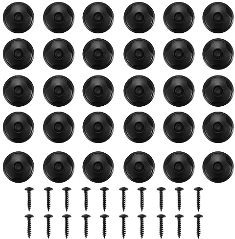 Cbofeixg Botones para lona, ganchos para lona, 30 unidades, botones redondos, fijación para lona de remolque, maletero, respaldo de remolque, toldos, tacos de fijación, con 30 tornillos