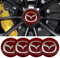 4pcs 56MM 2,2 ' 'Auto-Logo-Aufkleber mit Räderabdeckung mit zentraler Abdeckung ABS-Material (fit Mazda Rot)