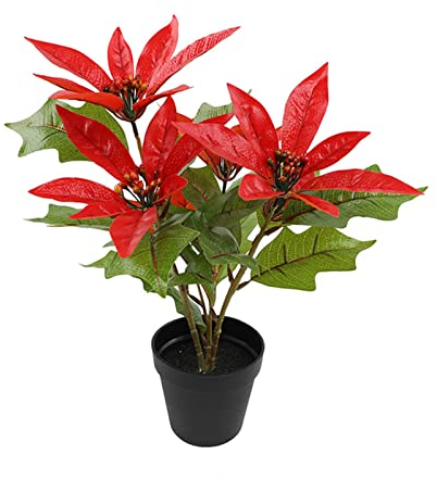 Künstlicher Bonsai-Baum Künstliche Desktop-Topfpflanzen aus Kunststoff, Ast, gefälschter Weihnachtsbaum, tropische Blumen, Heim- und Gartendekoration Künstliche Bäume Pflanzen ( Color : 46cm 3 Forks )