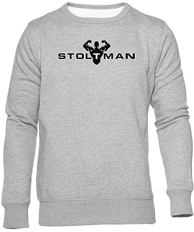 GUNMANTOR Stoltman Merch Grauer Sweater Herren Damen Unisex Langarm Ärmel Rundem Hals Grey Jumper Mens Womens