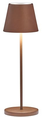 easy! BY FHL Outdoor Akku Tischlampe COSENZA Rostfarben ohne Kabel mit USB Anschluss & Ladestation