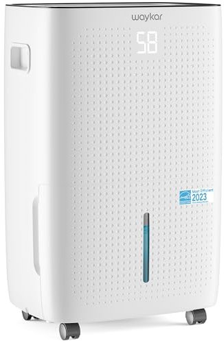 Waykar Ft Energy Star Dehumidifier with Pump, 7,000 Square Meters, Efficient Dehumidifier with Pump for Large Commercial and Industrial Spaces, Warehouse, Home, Basement with Drain Hose