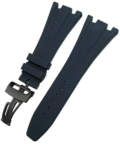 AEMALL 27mm 28mm Fluorous Gummi Armband für Audemars AP Piguet Royal Oak Offshore Weiche FKM Silikon Uhrenarmband Herren Armband, 28mm, Achat