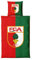FC Augsburg FCA Bettwäsche ** Gestreift ** in 135 x 200 cm und 80 x 80 cm, Baumwolle, Reißverschluss