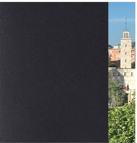 Pellicola Oscurante Vetri finestre NERA opaca MISURE GRANDI (Nero, 60 x 200 CM) Blackout Privacy TOTALE Autoadesive NO colla Anti UV NO Residui Facile Applicazione Doccia Aderenza Statica Rimovibile