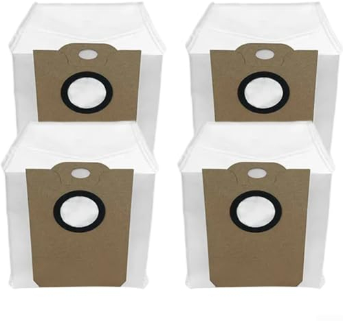 Lot de 4 sacs à poussière pour Cecotec pour aspirateur robot pour Conga 2299 Ultra Home X-Treme/2299 Ultra Home Genesis/G7/EVOLUTION AIRO Blanc