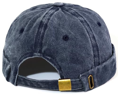 MESU Herren Docker Cap Brimless Hüte Arbeiter Sailor Cap Rolled Manschette Retro Beanie Hut