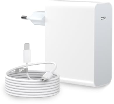 Cargador Macbook Pro 100w, Cargador Rápido Usb C Compatible Con Macbook Pro 16,15,14,13 Pulgadas, Macbook Air 15,13 Pulgadas, Lenovo Thinkpad, Yoga, Thinkbook, Chromebook, Hp, Dell, Laptops, Teléfonos