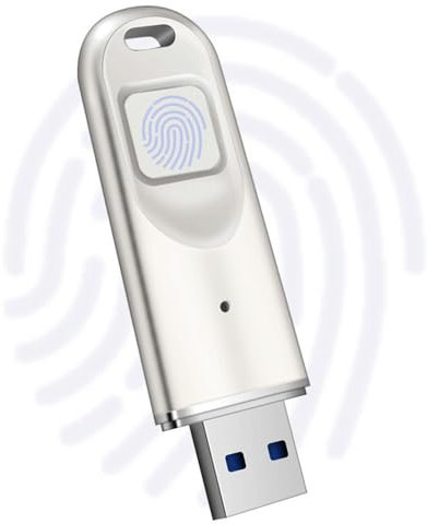 Swokely Clé USB, clé USB cryptée par empreintes digitales, stockage externe d'empreintes digitales, flash USB 3.0 haute vitesse, 8/32/64/128/256 G pour stockage et transfert de données sécurisés, mot