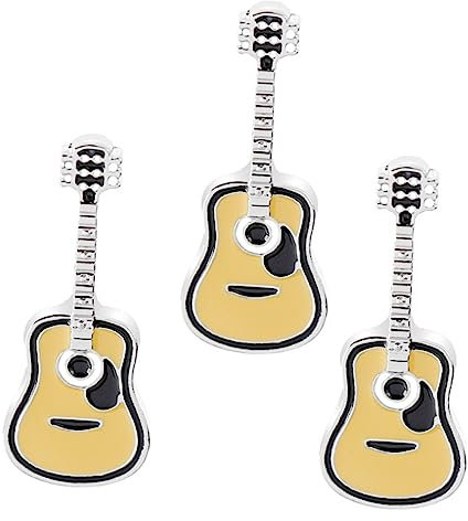 LIFKOME 3stücke Vintage Punk Gitarrenbroschen Aus Langlebigem Material Kreative Emaille Anstecknadeln Für Kleidung Und Taschen Modische Geschenk-idee Für Musikliebhaber Und Freunde