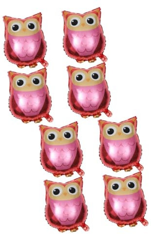 Gogogmee 8 Stk Cartoon-Folienballon Eule Ballons Babyparty Eulendekorationen Tiere Ballon Waldtierballon Eulenparty luftballons balloons ballonie Tierballons Ballondekore aus Aluminiumfolie