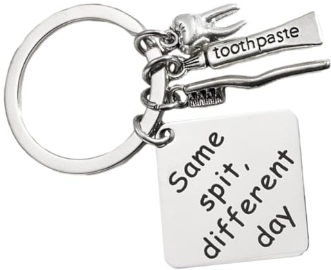 TINEASUR Porte-clés Forme De Dent Avec Charme Brosse à Dents Et Dentifrice Accessoire Pratique Et Décoratif Pour Sensibilisation Santé Unisexe