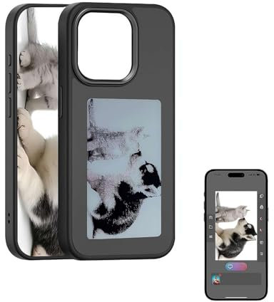 Jkapagzy end Screen Projection AI Phone Case Protective Cover for iphone For E Display NFC G6P8 15 Screen Ink Smart Pro Max Black
