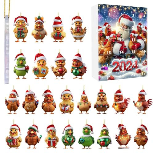 Adventskalender 2024 für Weihnachten, Adventskalender für Weihnachten | Countdown-Kalender 2024 Adventskalender Küken, niedliches Countdown-Werkzeug