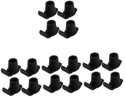 COLLBATH 16 Stk Älterer Wanderer Walker-skigleiter Walker Gleitet Rollende Walker-ski Gehhilfe Schneebrille Zusammenklappbarer Wanderer Himmel Walker-gleitski Wasserski Gleiten Nylon Black