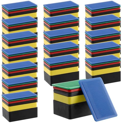 HEIYUET Lot de 120 Rondelles Universelles 40 x 60 mm, 2 à 20 mm, Rondelles en plastique, Convient comme entretoise, plaque en plastique, soucoupe ou cales de vitrage, 6 épaisseurs et couleurs