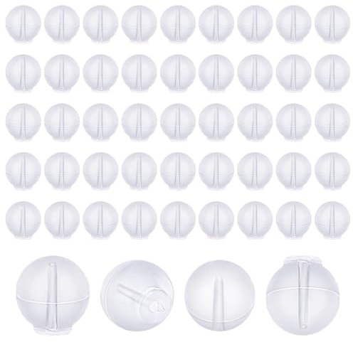 Gosknor 50stk Klare Gummi Ohrring-Rückteile für Stecker, Weiche Flache Ohrring-Rückteile Ersatz Sichere Bequeme Stopper für Stecker-Pfosten Fischhaken Universelle Passform