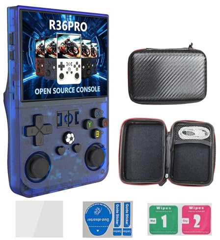R36 MAX Retro Handhell Game Console, 18000+ Giochi Classici, Supporto 30+ Simulatori, Console di Videogiochi Portatili a Schermo IPS da 4,0 Pollici (64G)