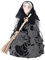 Fluxioxtna Enchanting Black Witch Broom Decors Halloween Party Essential Delicate Witch Broom Ornament For Haunting Environment
