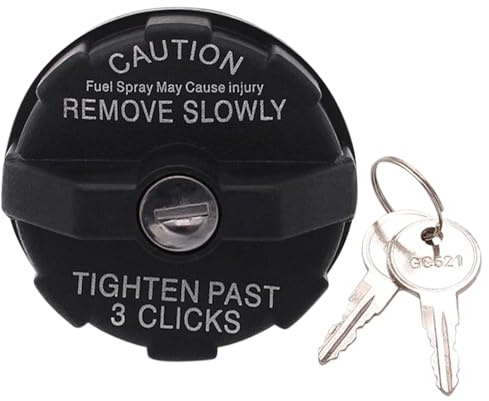 RAGBUSCLE 82400041 Schwarzer abschließbarer Tankdeckel kompatibel mit Jeep Wrangler TJ 1997–2000, YJ 1991–1995, Comanche MJ XJ 1986–1999, Dodge Stratus JA 1994–1998, Chrysler Cirrus JA