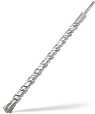 Foret SDS Plus 28mm x 450mm,avec 4 taillants en carbure et double vis,pour pierre naturelle,béton