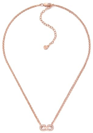 Emporio Armani Damen Halskette aus Messing mit Karabinerverschluss in Roségold