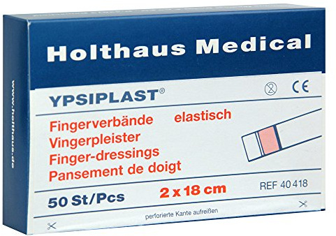 Fingerverband Ypsiplast 2x18 cm Elastisch Haut, 50 St