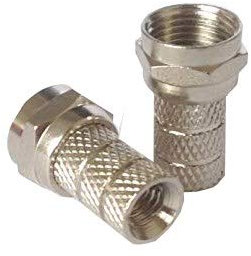 electrosmart Pack of 5 Screw on F Plug Connectors for Satellite TV Twin Cable - Internal Diameter of Plugs is 4mm to fit CT63 / CT64 / WF65 / Coaxial Cables (Pack of 5)