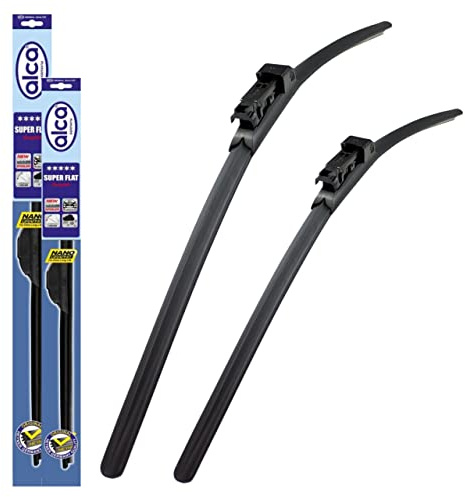 Fits Seat Leon 2005-2009 Alca Super Flat Front Windscreen Wiper Blades 2626 ASF2626PT