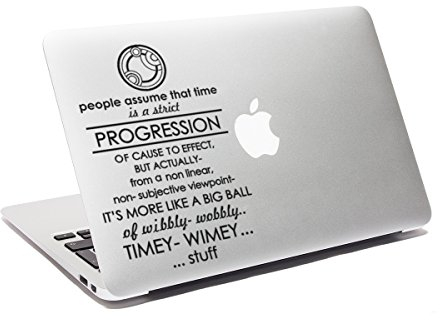 ericraft Doctor Who-Zitat-Aufkleber Timey Wimey Stuff MacBook-Aufkleber Autoaufkleber Fenster-Aufkleber