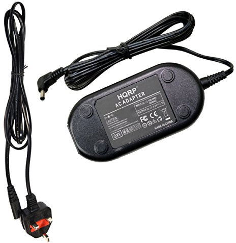 HQRP AC Adapter Power Supply compatible with Canon DC100 DC210 DC220 DC230 DC95 DC201 DC211 DC301 DC10 DC19 DC20 DC21 DC51 Digital Camcorder, CA-570 Replacement