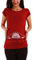 Coming Soon T-shirt de grossesse à manches courtes avec motif amusant et mignon, rouge bordeaux, XL
