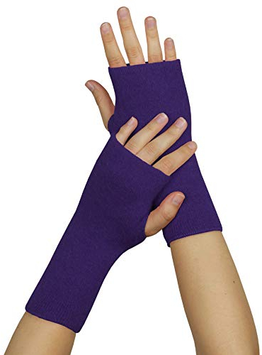 wobera ANGORA Pulswärmer oder Stulpen mit Daumenloch (Gr. 2, Farbe: lavendel)